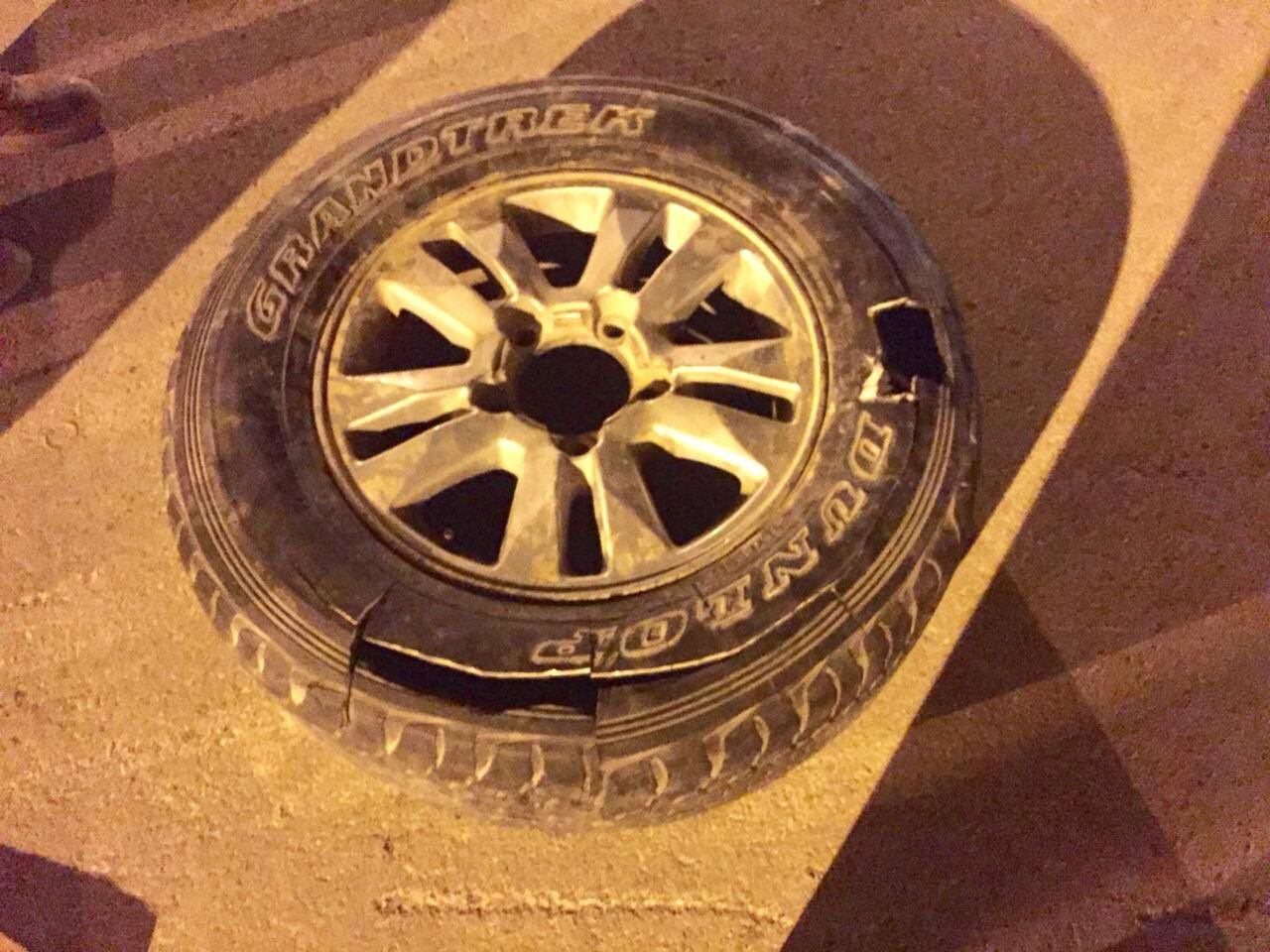 مادة ممنوعة في إطارات مركبة