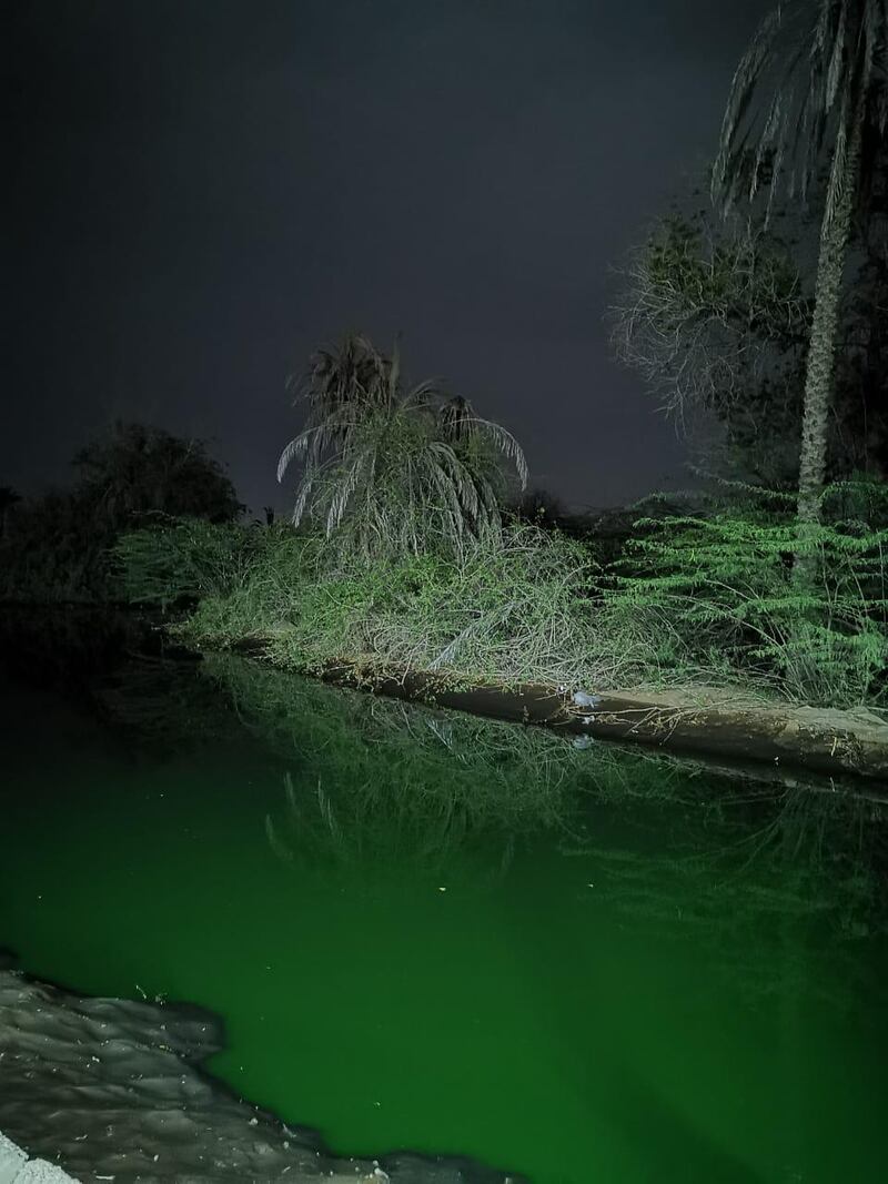 بالصور: وادٍ أسود في الخابورة ومواطنون مُتفاجِئون