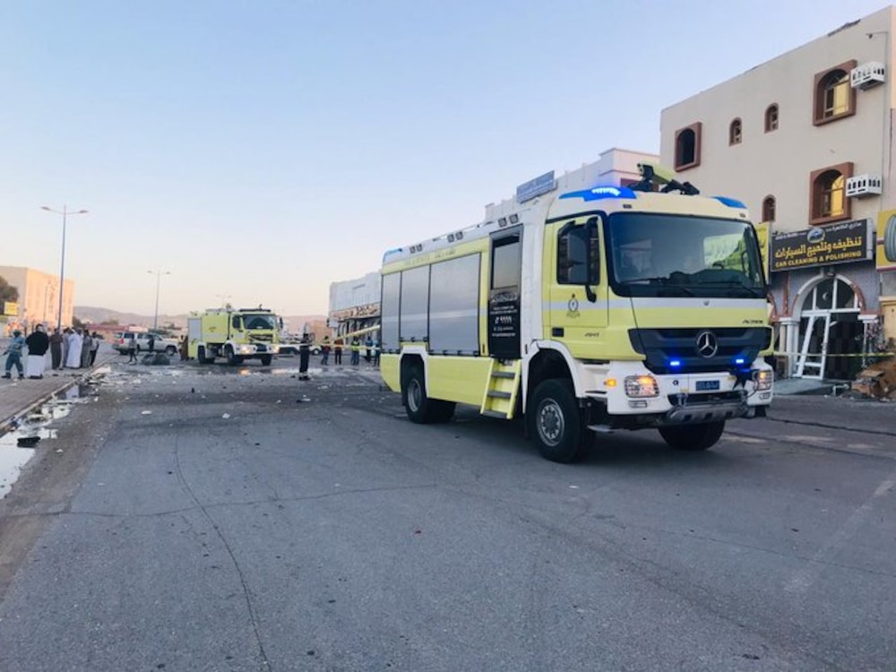 بالصور: وفاة شخص في انفجار أسطوانة غاز بعبري