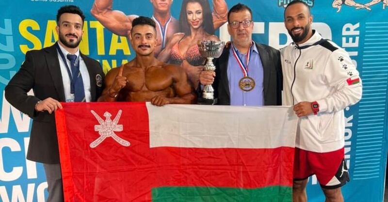 4 ميداليات ملونة، لمنتخب بناء الأجسام والفيزيك في بطولة العالم