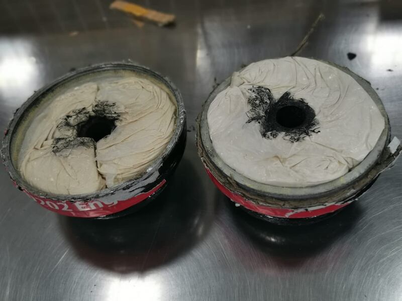 بالصور: ضبط هيروين داخل قطع غيار