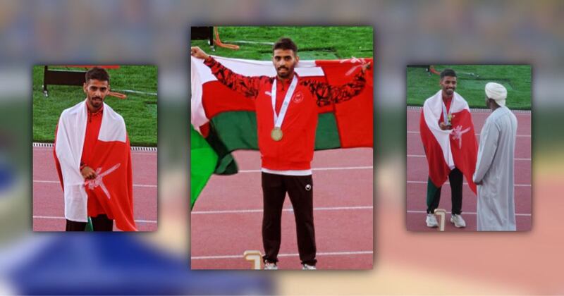 عداء عماني يحقق 3 ذهبيات في بطولة واحدة