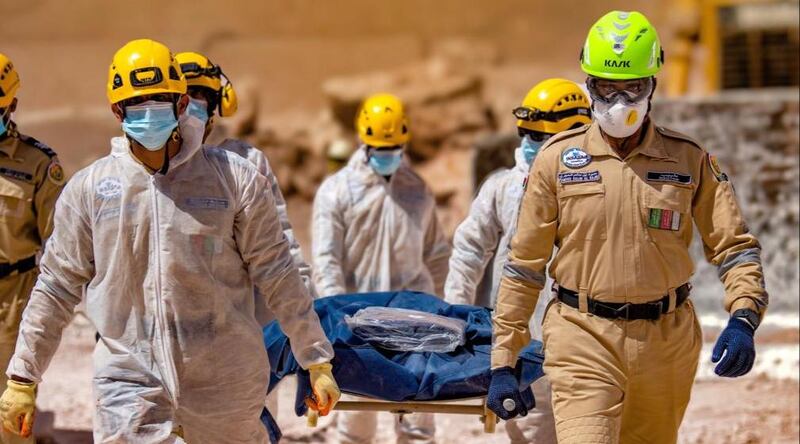 انتشال الجثمان الحادي عشر لضحايا الانهيار الصخري