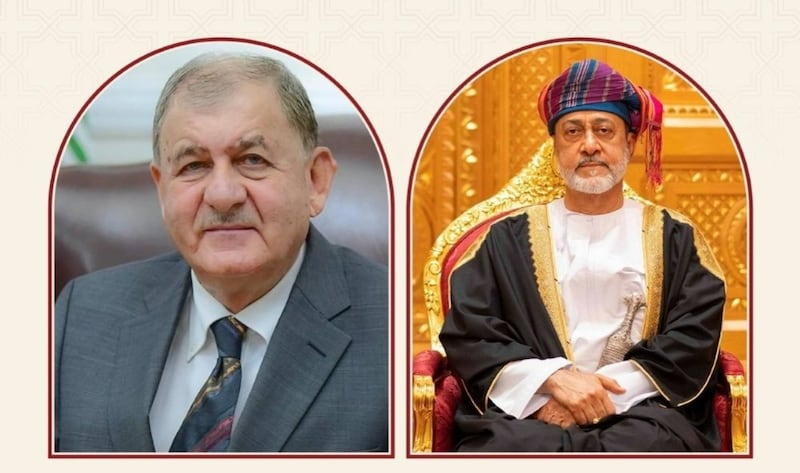 جلالة السلطان يبحث مستجدات التصعيد العسكري مع الرئيس العراقي