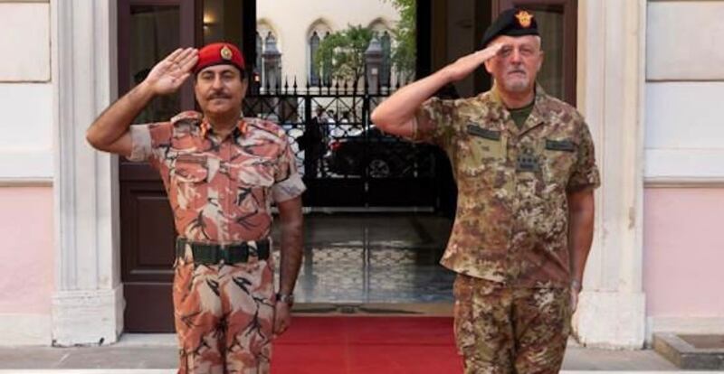 قائد الجيش الإيطالي: علاقتنا العسكرية مع سلطنة عمان قوية