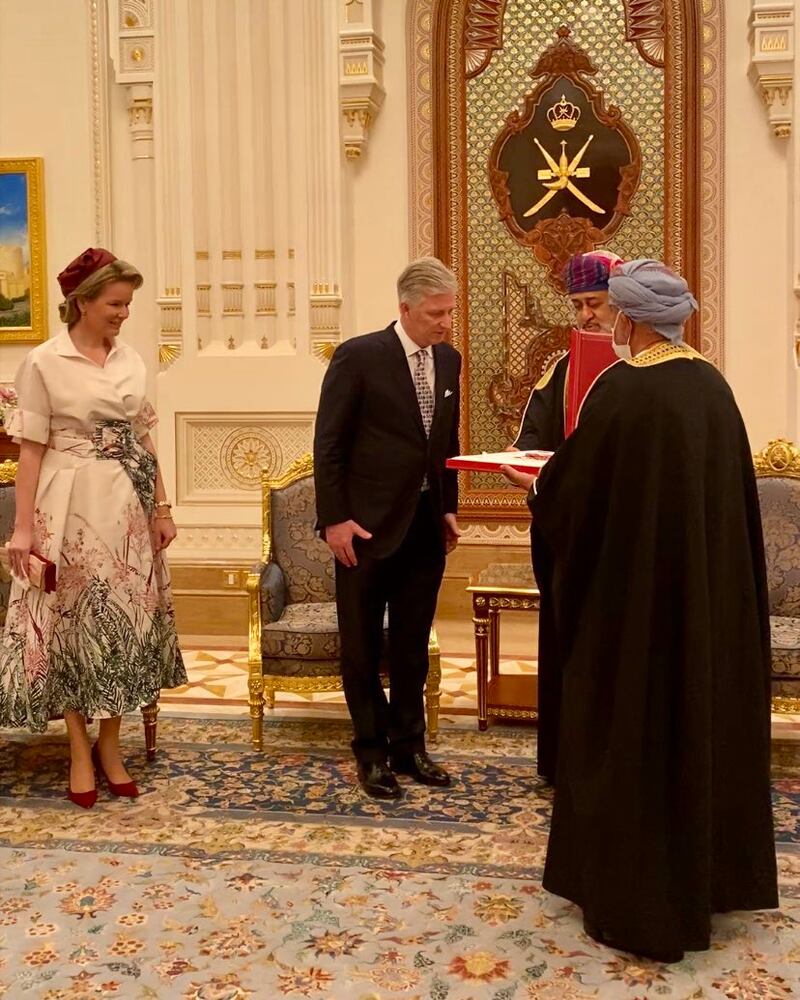 حساب القصر البلجيكي ينشر صورًا عن زيارة ملك البلجيكيين وقرينته لسلطنة عمان