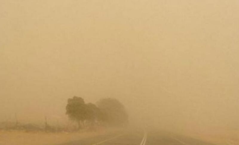 أجواء مغبرة من مساء اليوم