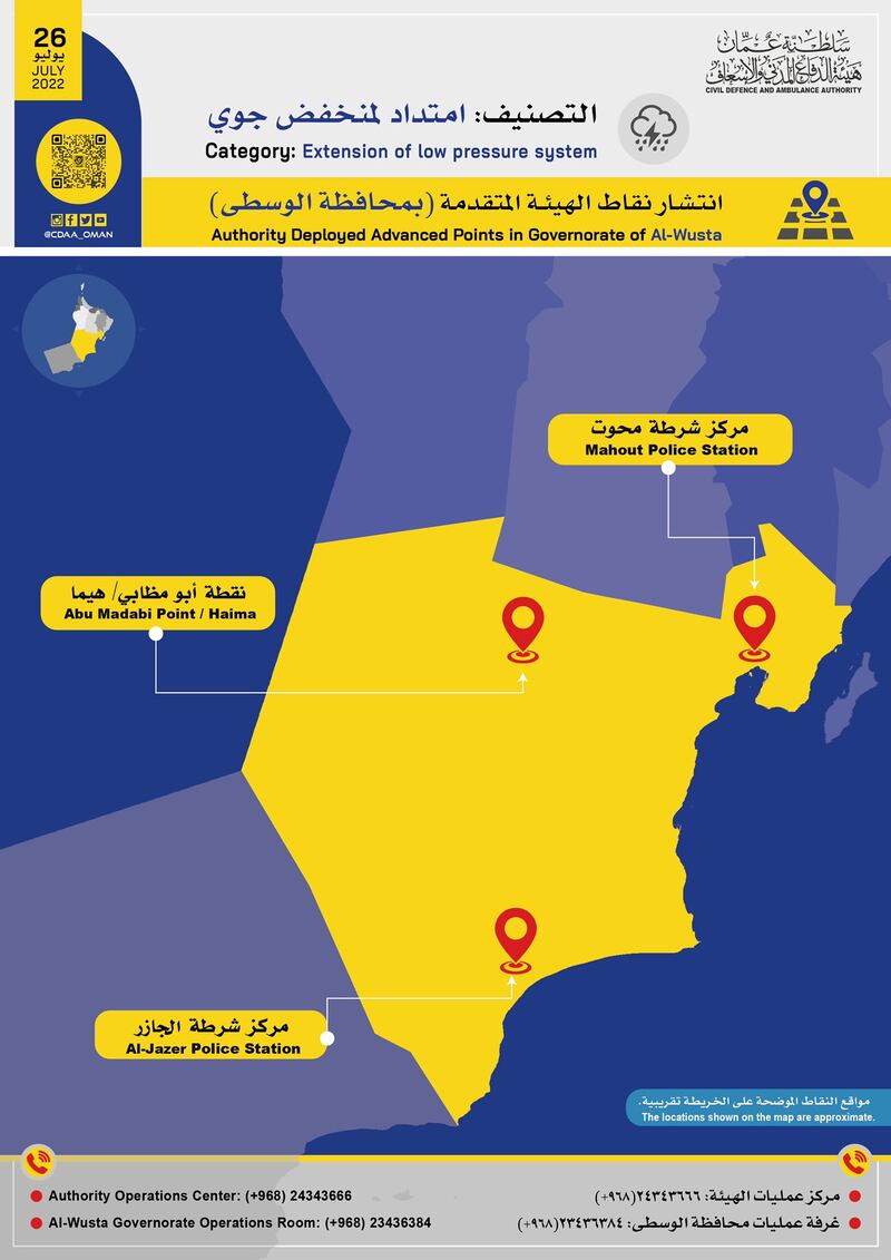 قد تكون قريبة منك: إليك مواقع نقاط الانتشار للتعامل مع الحالة المدارية