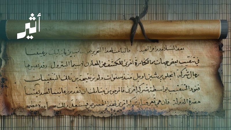 وثيقة من السلطان سعيد بن تيمور حول ”التنقيب عن المعادن وبخاصةً البترول“