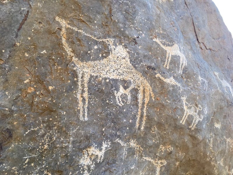 بالصور: “التصاوير” حصاة تحوي رسومات ونقوشًا أثرية قديمة