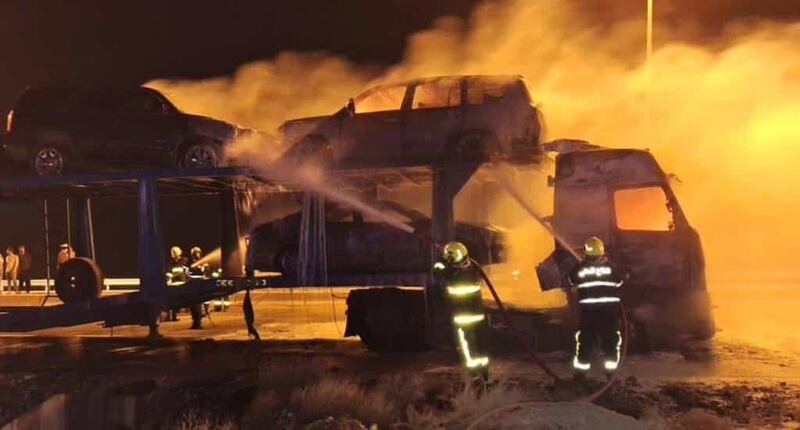 بعد حريق القاطرة والمقطورة: هل يشمل التأمين المركبات المشحونة؟