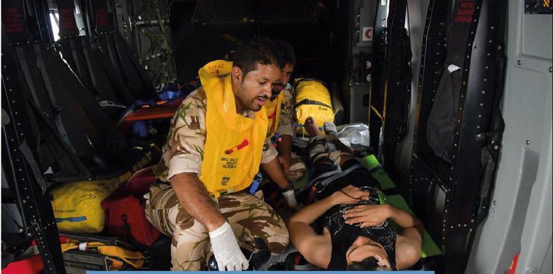 إجلاء جوي لبحار أجنبي