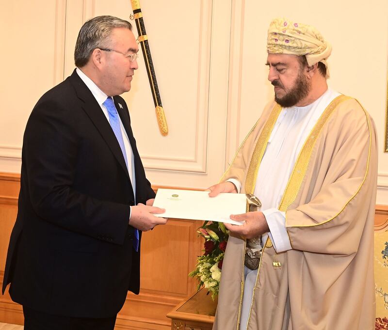 رسالة خطية لجلالة السلطان من رئيس كازاخستان