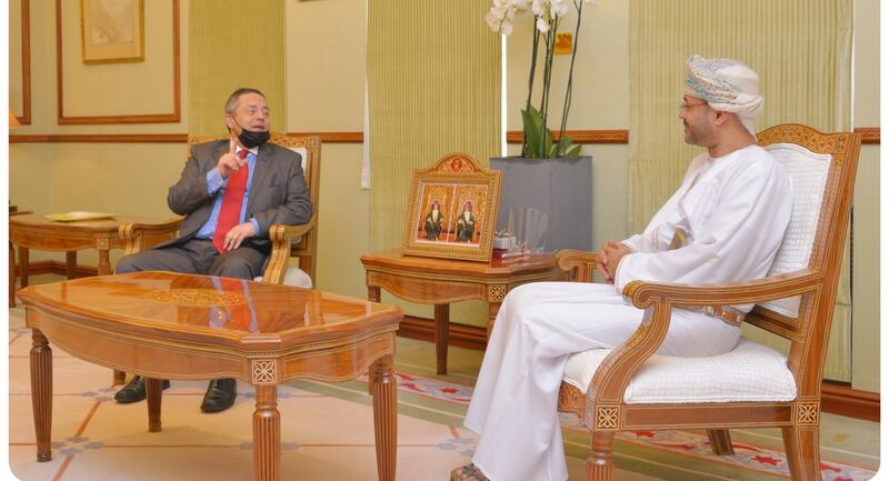 السيد بدر البوسعيدي يستقبل السفير البرازيلي