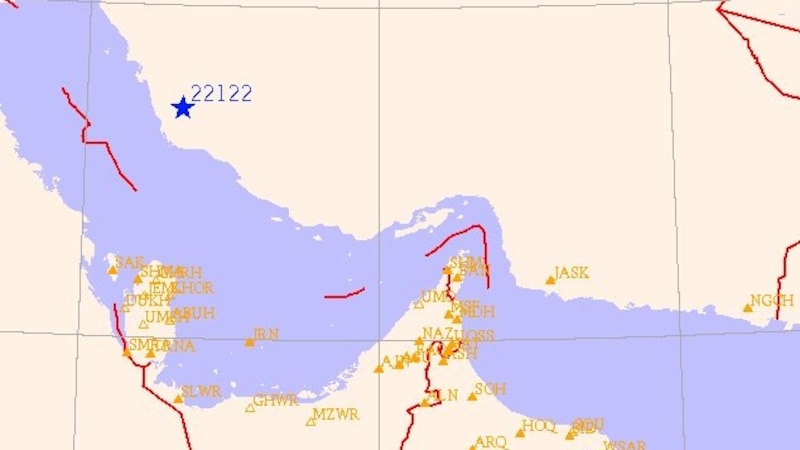 زلزال يبعد عن مسندم 520 كم