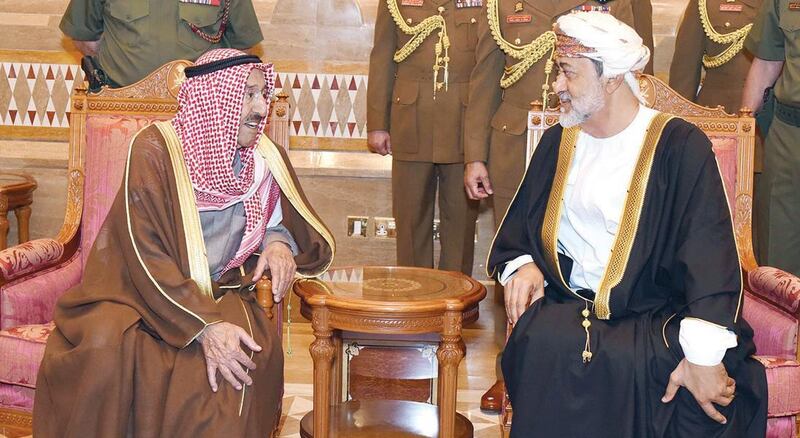 شكر لجلالة السلطان من أمير الكويت