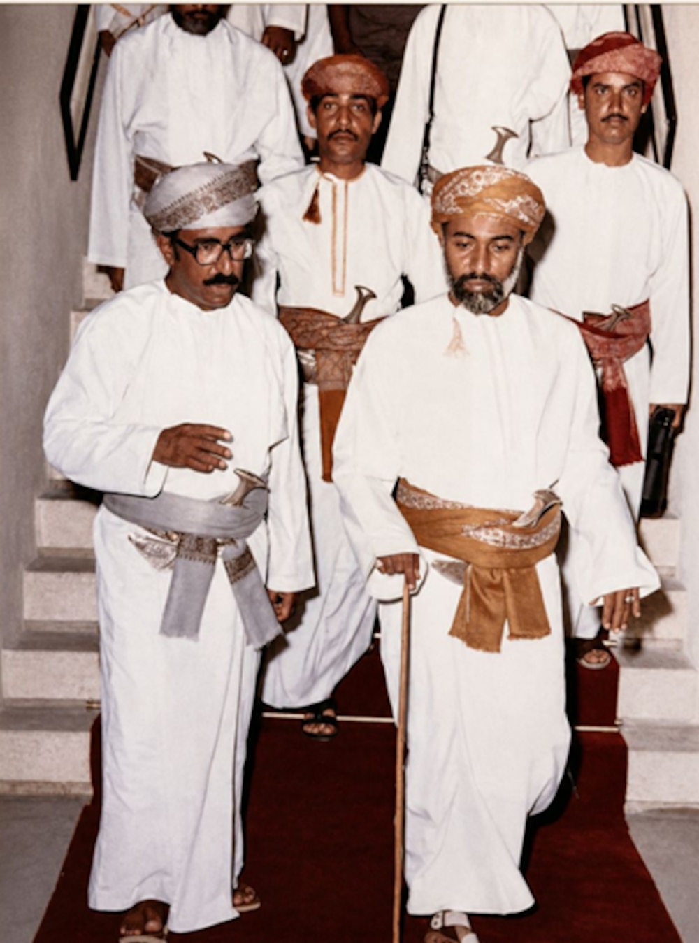في حديث مع السلطان قابوس أثناء زيارة إلى صلالة في عام 1979م