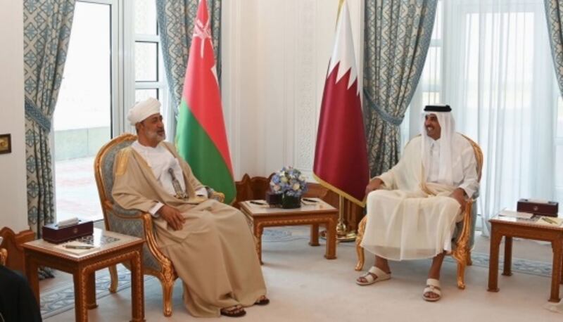 جلالة السلطان يتلقى برقية شكر من أمير قطر