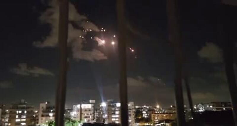 هجوم صاروخي إيراني على إسرائيل