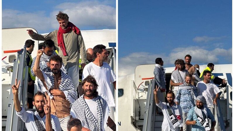 137 ناشطا دوليا من 13 دولة من المشاركين في “أسطول الصمود” يصلون تركيا