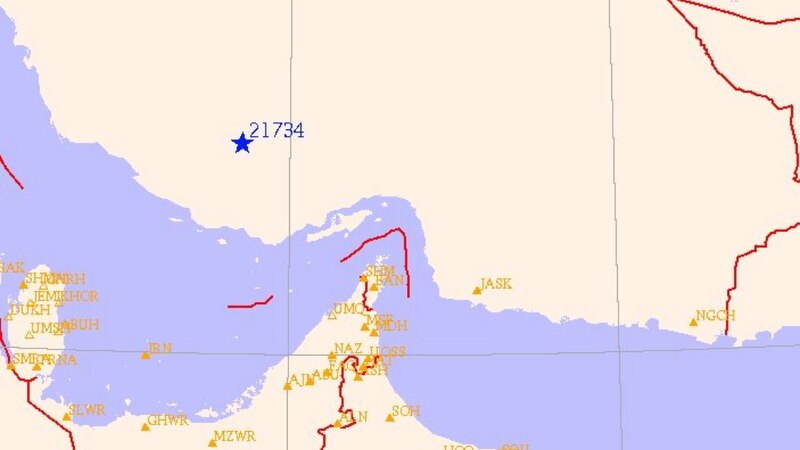 زلزال جديد يبعد عن مسندم أقل من 250 كم