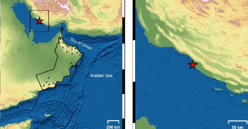 زلزال يبعد عن خصب 388 كم