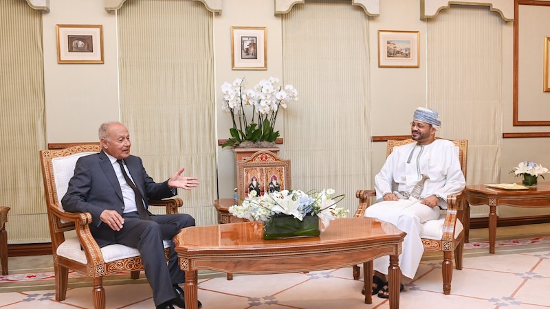 السيد بدر يستقبل أبو الغيط ومسؤولا قطريا