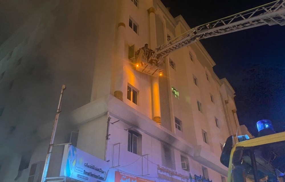 إنقاذ 4 أشخاص من حريق شقة بالعذيبة