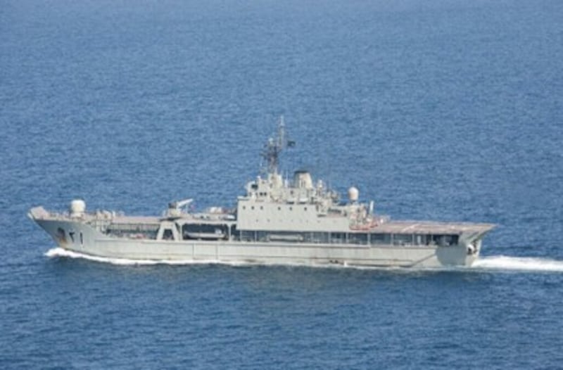 صورة أرشيفية للسفينة “نصر البحر” أثناء الخدمة