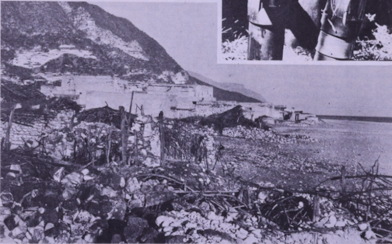 جانب من آثار الدمار الذي حل بمدينة رخيوت أثناء احتلال قوات الجبهة لها