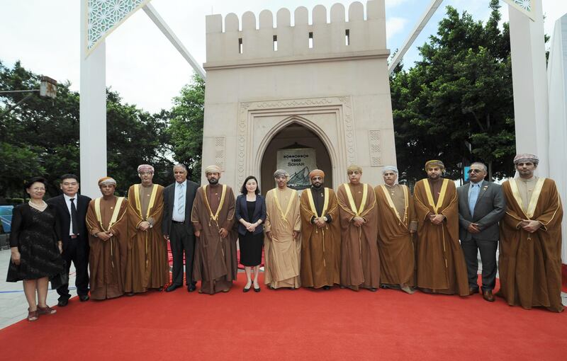 تدشين النصب التذكاري لسفينة صحار في الصين