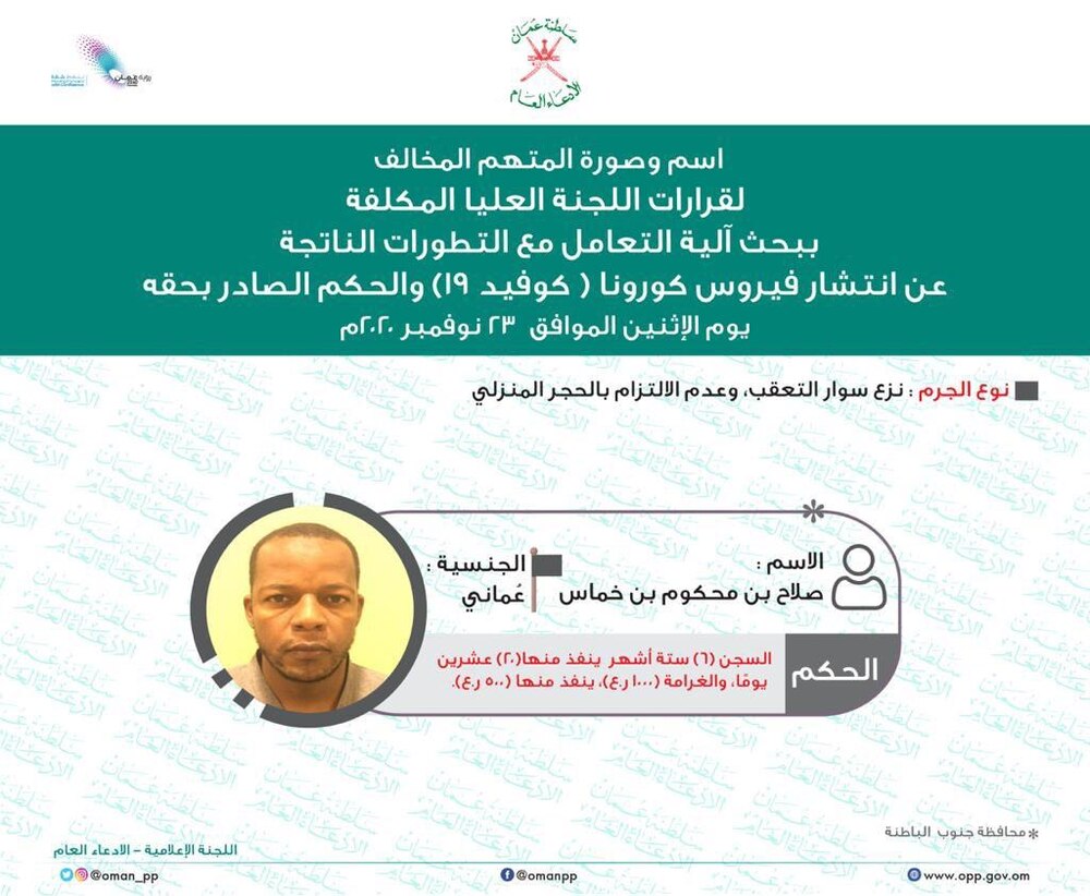 نزع سوار التعقب فعُوقِب بالسجن والغرامة
