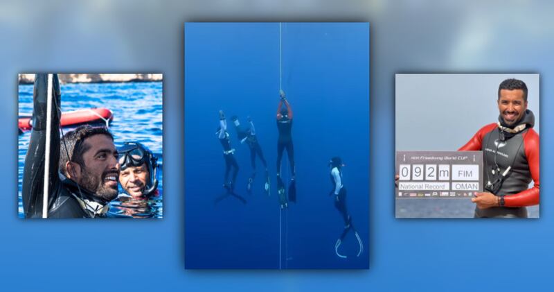 الغواص العُماني عمر الغيلاني يحقق رقمًا جديدًا