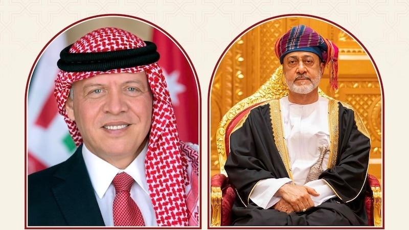 جلالة السلطان يتلقى برقية شكر من ملك الأردن