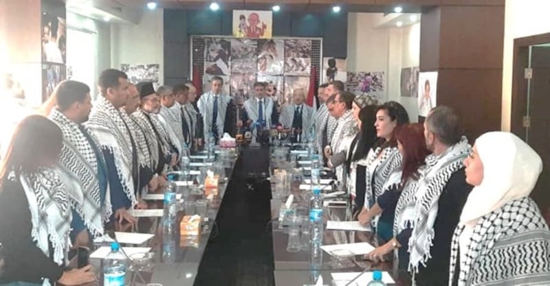 مشاركة عُمانية في وقفة من أجل فلسطين أُقيمت بدمشق