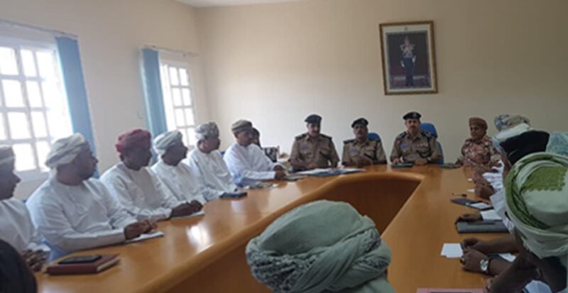 اجتماع في ظفار لمتابعة تطورات الحالة المدارية لبان