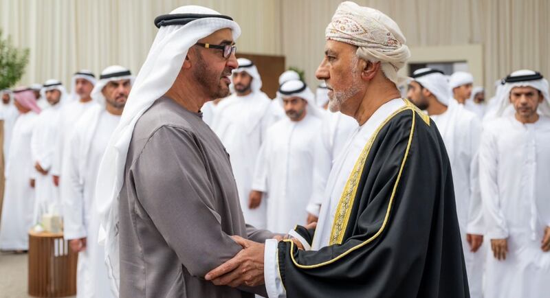 مبعوثا من جلالة السلطان: سمو السيد شهاب يعزي في وفاة سعيد بن زايد