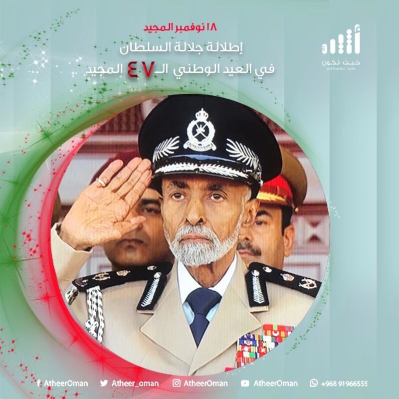 بالصور: إطلالة جلالة السلطان في الاستعراض العسكري