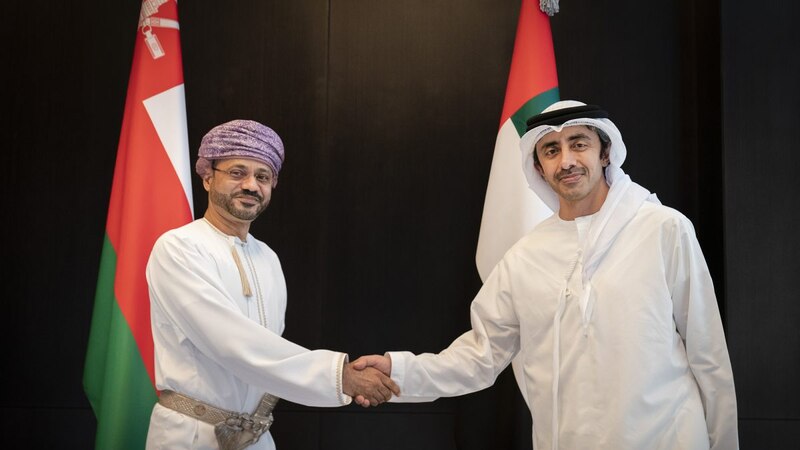 السيد بدر البوسعيدي يلتقي بعبدالله بن زايد