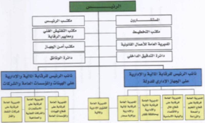 تعرف على الهيكل التنظيمي الجديد لجهاز الرقابة