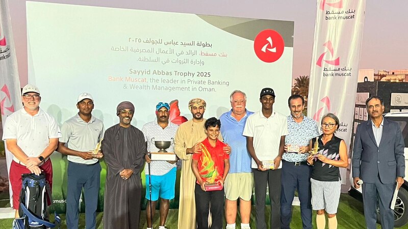بمشاركة حوالي 140 لاعبًا: بنك مسقط يشارك في تنظيم دورة بطولة السيد عباس للجولف لهذا العام