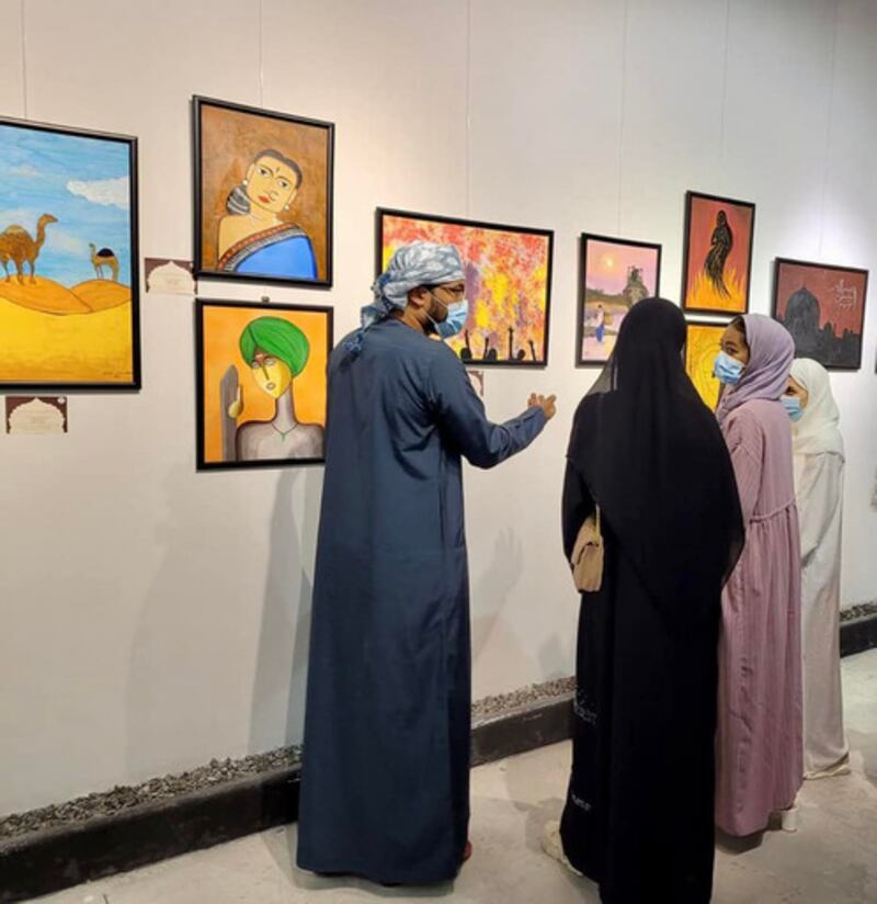 بالصور: افتتاح معرض الفن الهندي العماني المشترك