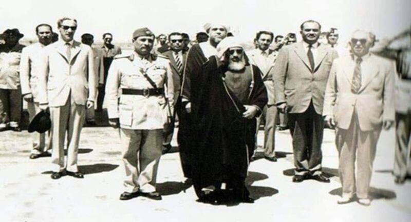 جانب من استقبال السلطان سعيد عند وصوله العراق