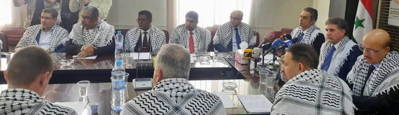 مشاركة عُمانية في وقفة من أجل فلسطين أُقيمت بدمشق