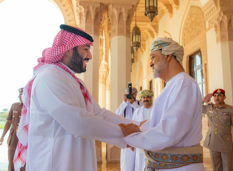 جلالة السلطان يستقبل محمد بن سلمان