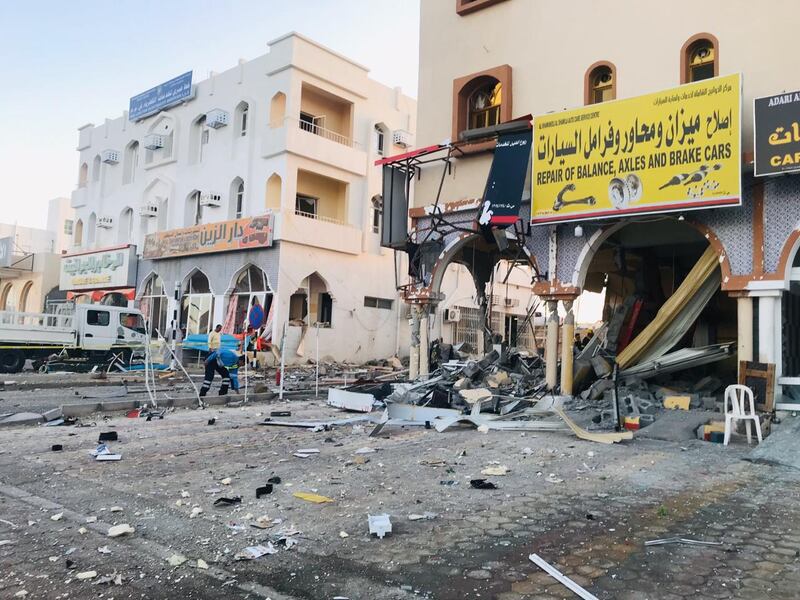 بالصور: وفاة شخص في انفجار أسطوانة غاز بعبري