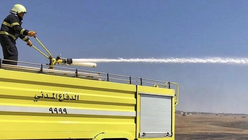 ‏السيطرة على حريق وادي الخوض