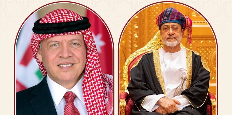 تهنئة من جلالة السلطان لملك الأردن