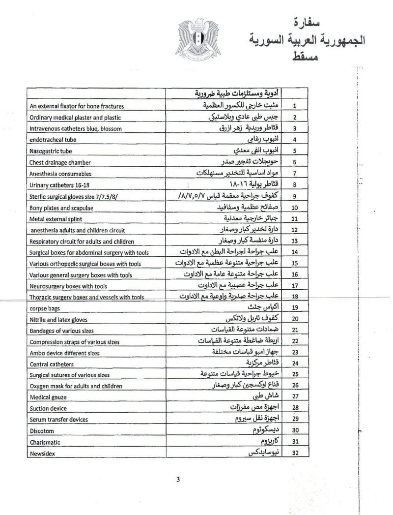 دعوة لك للتبرع بما تستطيع: سفارتا تركيا وسوريا في مسقط تستقبلان التبرعات