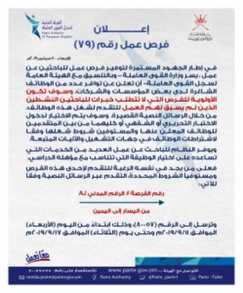 ملحق جديد يضم أكثر من 280 فرصة وظيفية